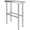Amgood 30 in. x 12 in. Open Base Stainless Steel Metal Table WT-3012-RCB-Z - alternate 1
